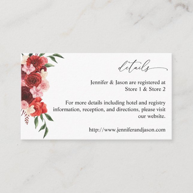 Red Floral SM Enclosure Card 2 (Front)