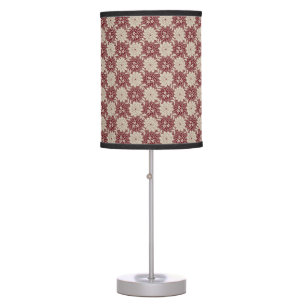 Red Floral Table Lamp