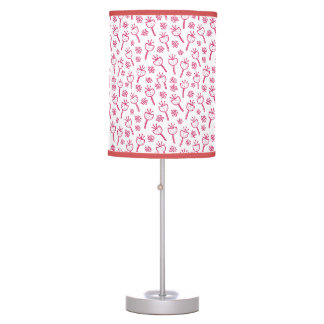 Red Floral Table Lamp Shade