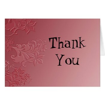 Red Floral Thank You Notes by Dmargie1029 at Zazzle