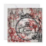 Red Floral Unconditional Love Wedding Invite