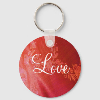 Red Floral Valentine Keychain