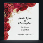 Red Floral Wedding Anniversary 3 Ring Binder<br><div class="desc">This personalized binder is a nice way to save your cherished memories from years of togetherness. Customize it with your names and wedding date for a truly unique keepsake. Keep your special moments organized and relive the romance with every page turn. Order today!</div>