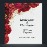 Red Floral Wedding Anniversary 3 Ring Binder<br><div class="desc">This personalized binder is a nice way to save your cherished memories from years of togetherness. Customize it with your names and wedding date for a truly unique keepsake. Keep your special moments organized and relive the romance with every page turn. Order today!</div>