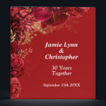 Red Floral Wedding Anniversary 3 Ring Binder<br><div class="desc">This personalized binder is a nice way to save your cherished memories from years of togetherness. Customize it with your names and wedding date for a truly unique keepsake. Keep your special moments organized and relive the romance with every page turn. Order today!</div>