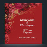 Red Floral Wedding Anniversary 3 Ring Binder<br><div class="desc">This personalized binder is a nice way to save your cherished memories from years of togetherness. Customize it with your names and wedding date for a truly unique keepsake. Keep your special moments organized and relive the romance with every page turn. Order today!</div>