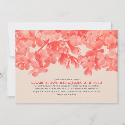 Red Floral Wedding Invitations