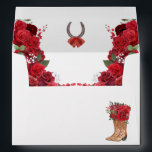 Red Floral Western Charro Invitation  Envelope<br><div class="desc">This envelope compliments our Red Floral Western Charro Quinceanera invitation designs in the Pretty Inviting Shop. Edit with your return address and hand address or add mailing label to your guests. Perfect to create a lovely suite for your special occasion.</div>
