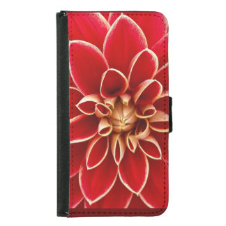 Red Flower Beautiful Photo Samsung Galaxy S5 Wallet Case