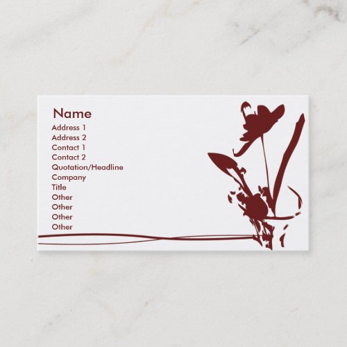 Red Flower - Business Business Card