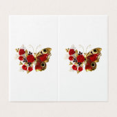 Red flower butterfly with red roses (Outside Unfolded)