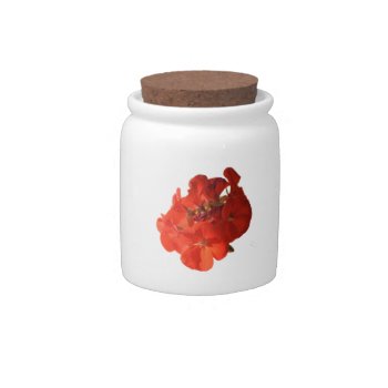 Red Flower Candy Jar by MaKaysProductions at Zazzle