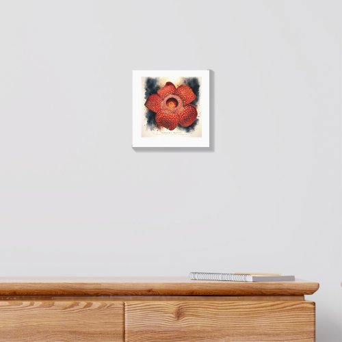 Red Flower Canvas Wall Art | Modern Floral Print 2 Photo Tile