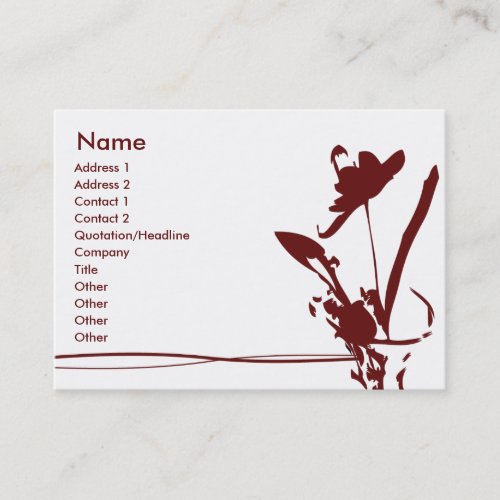 Red Flower - Chubby Business Card