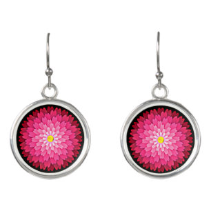 Red Flower Earrings
