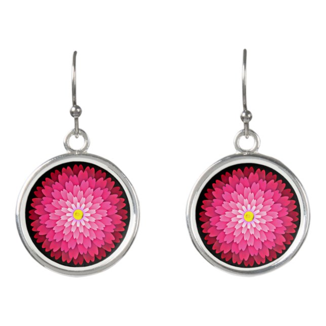 Red Flower Earrings (Front)