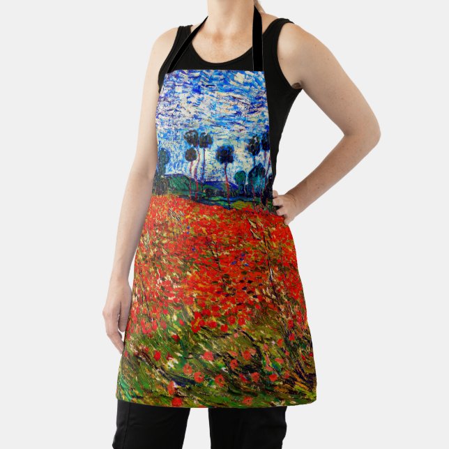 Red Flower Field, Van Gogh Apron (Insitu)