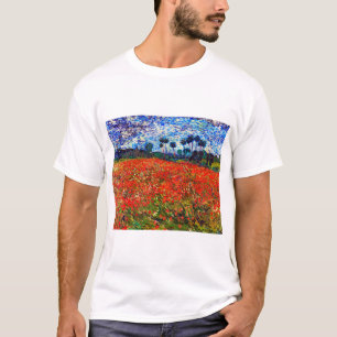 Red Flower Field, Van Gogh T-Shirt