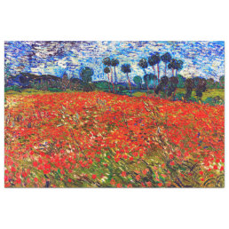 Red Flower Field, Van Gogh Tissue Paper