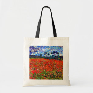 Red Flower Field, Van Gogh Tote Bag