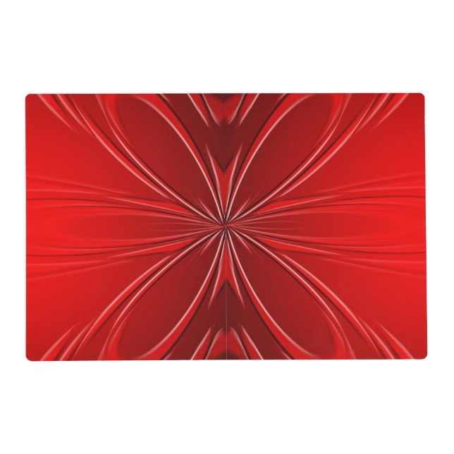 Red Flower Holiday Placemat (Front)