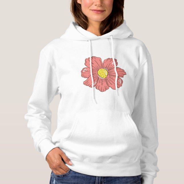 Red flower hoodie (Front)