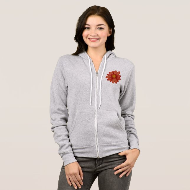 red flower hoodie (Front Full)