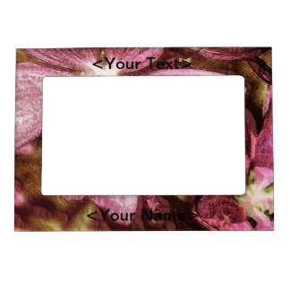 Red Flower Illustration Magnetic Photo Frame