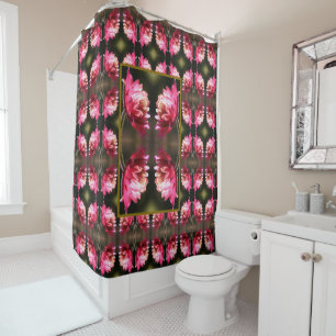 Red Flower In Sunlight Abstract Pattern   Shower Curtain
