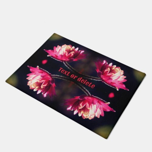 Red Flower In Sunlight Abstract Personalized Doormat