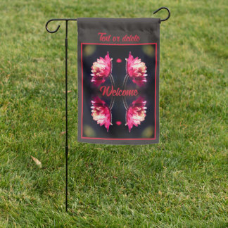 Red Flower In Sunlight Abstract Personalized Garden Flag