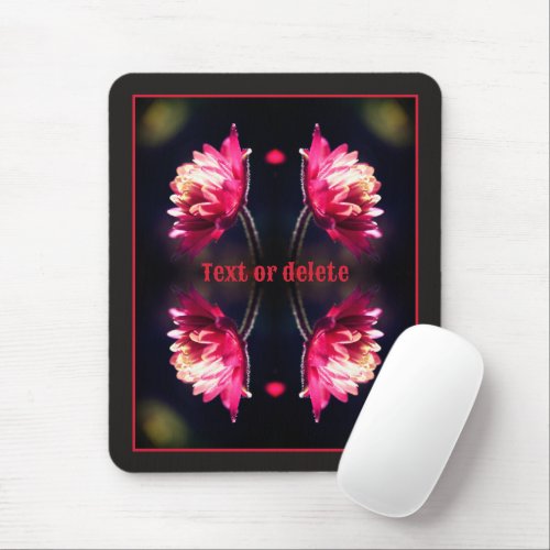 Red Flower In Sunlight Abstract Personalized Mouse Pad