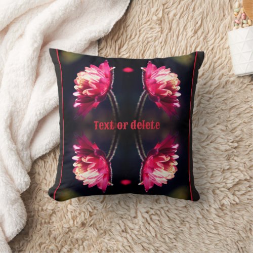 Red Flower In Sunlight Abstract Personalized Throw Pillow