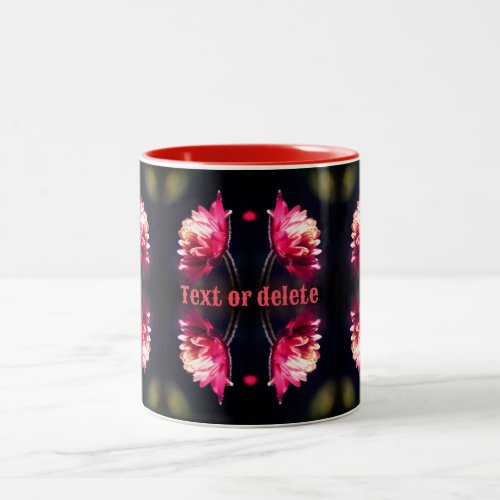 Red Flower In Sunlight Abstract Personalized Two_Tone Coffee Mug