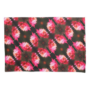 Red Flower In Sunlight Close Up Pattern Pillow Case
