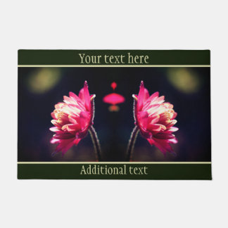 Red Flower In Sunlight Close Up Personalized Doormat