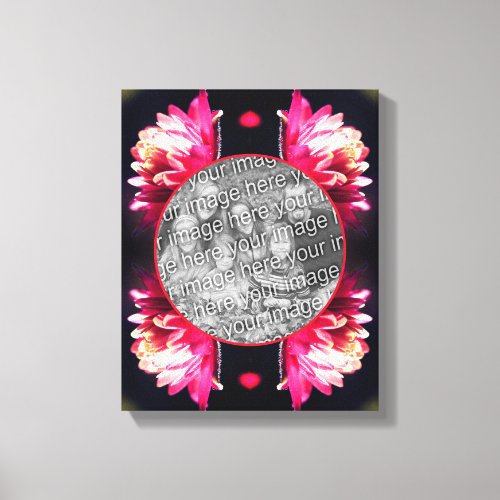 Red Flower In Sunlight Frame Create Your Own Photo Canvas Print