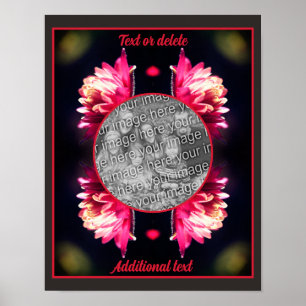 Red Flower In Sunlight Frame Create Your Own Photo Poster