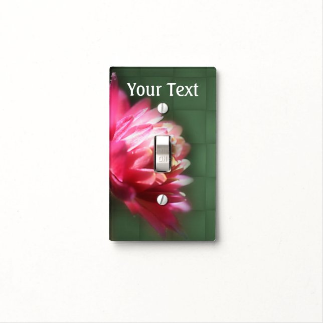 Red Flower In Sunlight Personalized Light Switch Cover (In Situ)