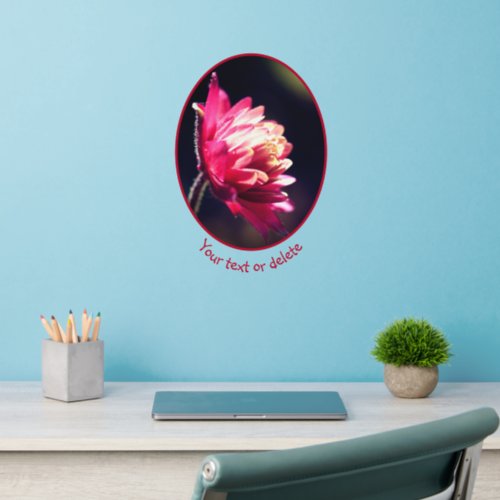 Red Flower In Sunlight Personalized  Wall Decal