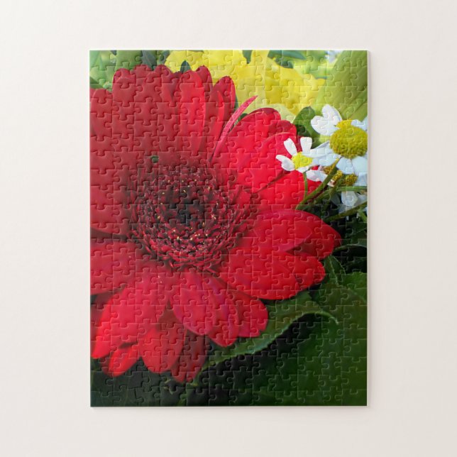  red flower jigsaw puzzle (Vertical)