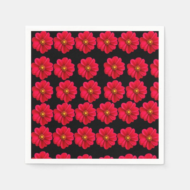  red flower . napkins (Front)