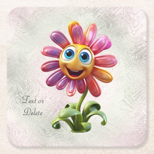 Red Flower Paper Coaster