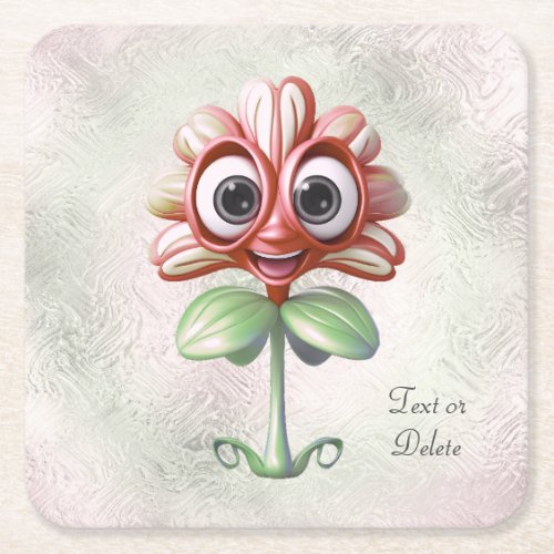 Red Flower Paper Coaster