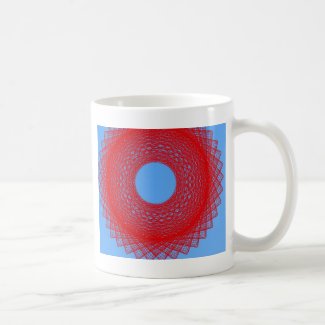 red flower paradise coffee mug