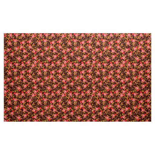 Red flower pattern fabric