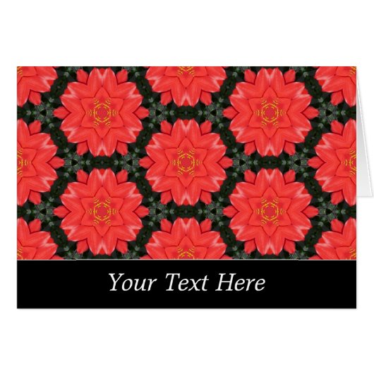 Red Flower Pattern Template (Front Horizontal)