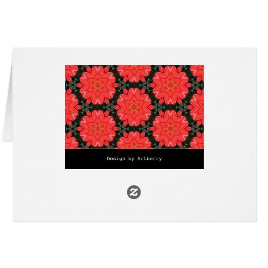 Red Flower Pattern - Thinking of You (Back Horizontal)