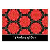 Red Flower Pattern - Thinking of You (Front Horizontal)