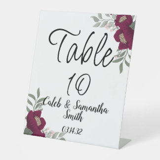 Red Flower Pedestal Sign